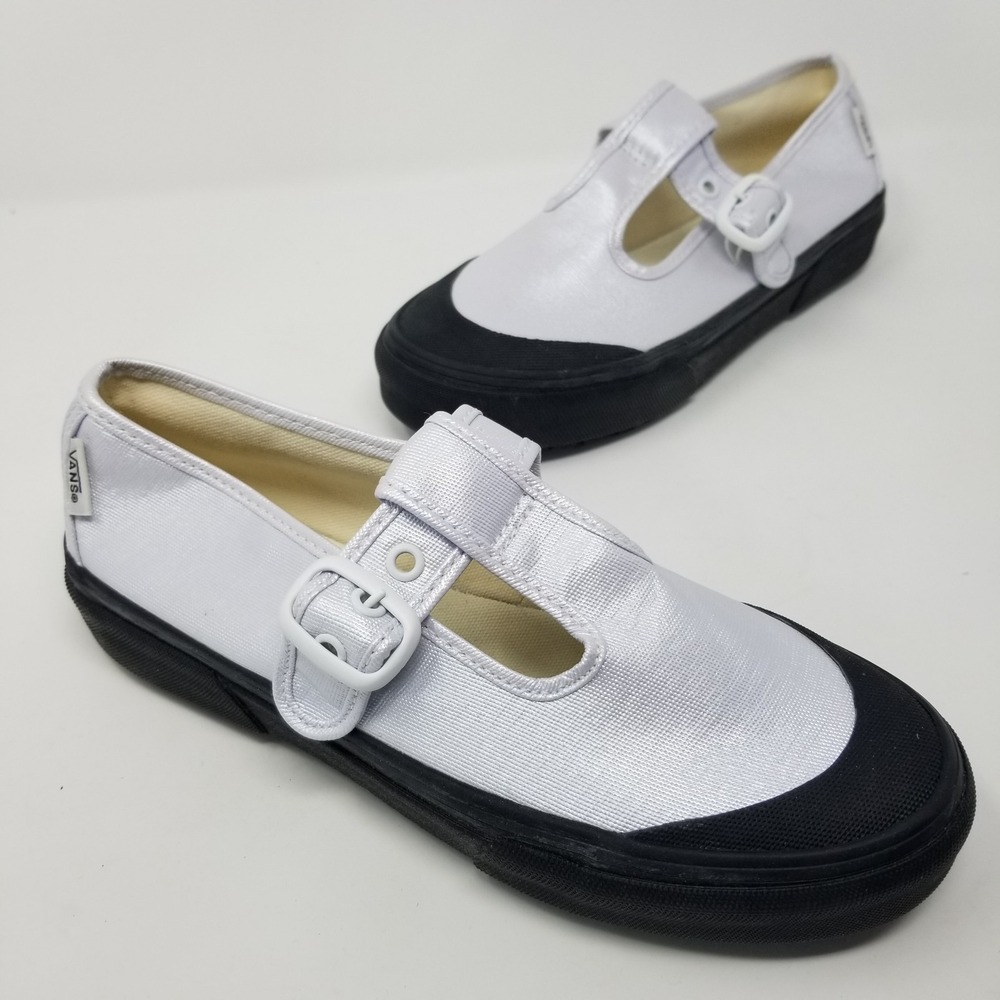 VANS Style 93 Coated Canvas True White Mary Jane Sneakers Shoes Women's Size 6.5